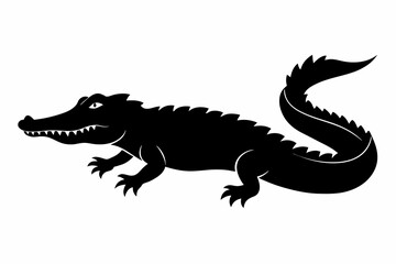 Alligator vector silhouette