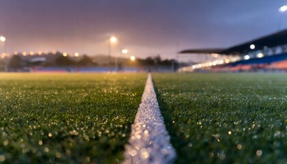 Estadio de futbol profesional con luces de noche