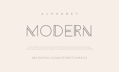 Modern abstract digital alphabet font. Minimal technology typography, Creative urban sport fashion futuristic font and with numbers. vector illustration