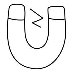 Unique design icon of magnet

