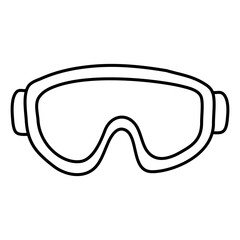 Welding glasses, icon of welding accessory 

