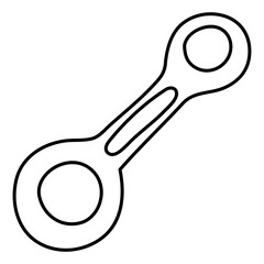 Editable design icon of ring spanner 

