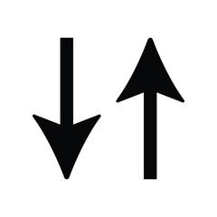 up and down arrows icon vector. Up and Down Arrow Icons with Rounded Edges. Up and down arrow vector isolated on white background. Vector illustration. Eps file 6.
