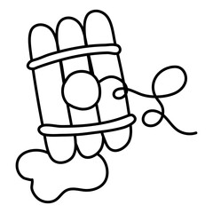 An outline icon of time bomb

