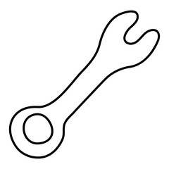 Editable design icon of wrench

