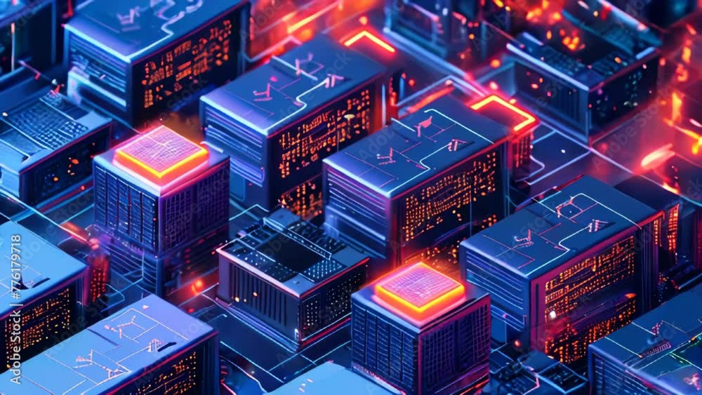 Poster artificial intelligence and host server computers creative composition