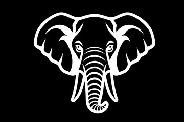 Naklejka premium Elephant Icon.Cute elephant cartoon outline icon. Cute baby elephant cartoon outline. - 227