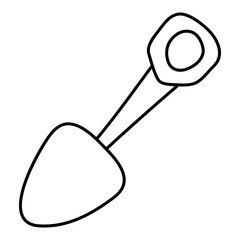 Editable design icon of shovel

