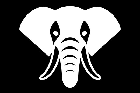 Elephant Icon.Cute elephant cartoon outline icon. Cute baby elephant cartoon outline. - 91