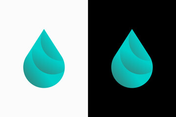 Water Drop Gradient logo vector premium