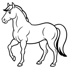 stallion silhouette vector illustration