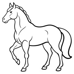 Obraz na płótnie Canvas stallion silhouette vector illustration