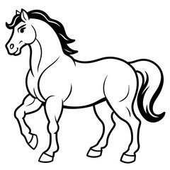 stallion silhouette vector illustration