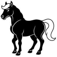 stallion silhouette vector illustration