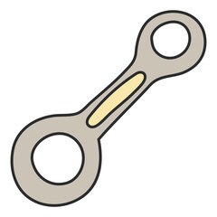 Editable design icon of ring spanner 

