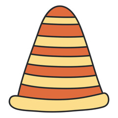 Trendy vector design of construction cone

