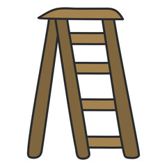 Trendy vector design of ladder

