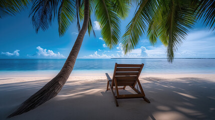 beach with chair