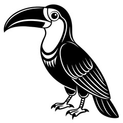 toucan silhouette vector illustration svg file
