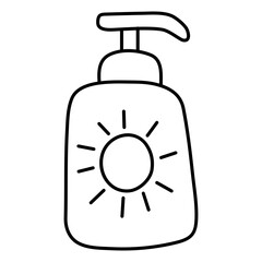 Fototapeta premium Creative design icon of sunscreen