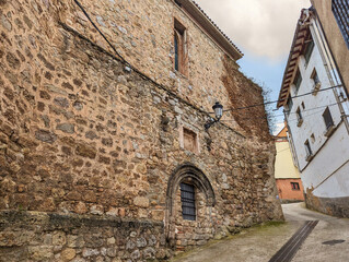 Fototapeta na wymiar San Esteban de Viguera church, Viguera village, Cameros, La Rioja, Spain