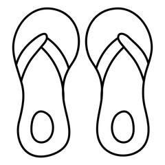 A beautiful design icon of flip flops


