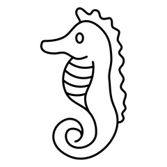 A trendy design icon of seahorse

