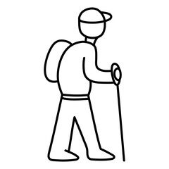 Premium design icon of hiker

