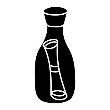 Premium design icon of message bottle


