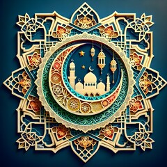 Intricate Islamic Art Geometric Mandala
