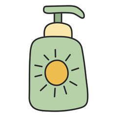 Creative design icon of sunscreen

