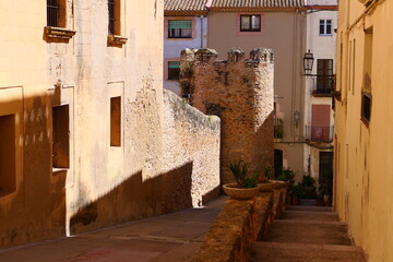 Image of the old town of the medieval town of Altafulla, Tarragona, Catalonia