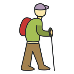 Premium design icon of hiker

