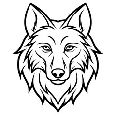 Wolf logo vector isolated on white background