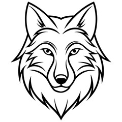 Wolf logo vector isolated on white background