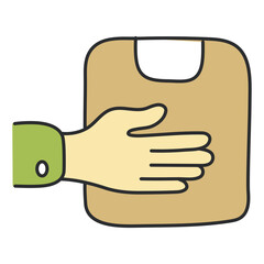 An editable design icon of giving parcel 

