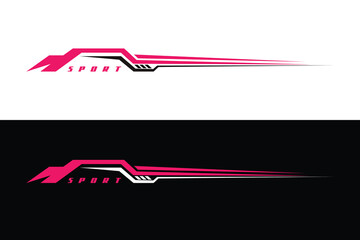 Fototapeta premium Design Sports racing stripes Vector template EPS