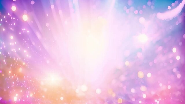 Pastel abstract effect background. Pastel purple pink teal blue colors lights. Diffraction and glow, lens flare and reflections. A holographic rainbow iridescent gradient, abstract background 4k video