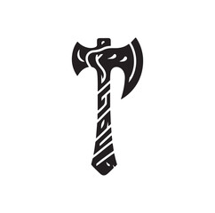 fantasy weapon axe vector illustration. viking tools