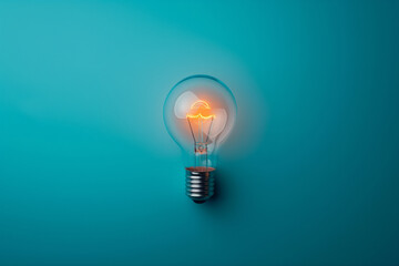 Minimalist background of Bright idea for business growth. Generative AI