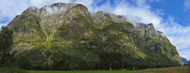 Mountains at Gudvangen in Norway, Europe
