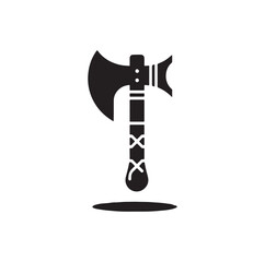 fantasy weapon axe vector illustration. viking tools