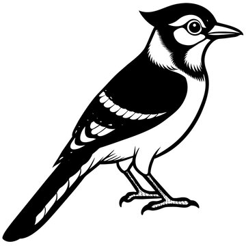 blue-jay silhouette vector illustration svg file
