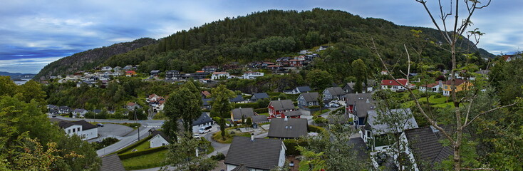 View of Kjokkelvik in Bergen in Norway, Europe
