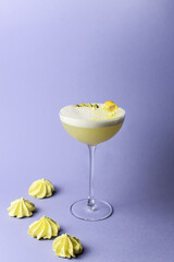 cocktail with cardamom and lemon
