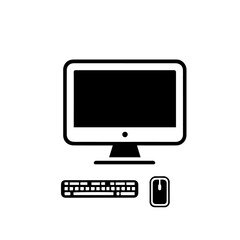 Computer vector isolated on white background 