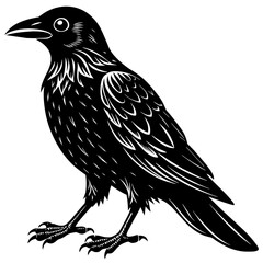 Fototapeta premium crow silhouette vector illustration svg file 