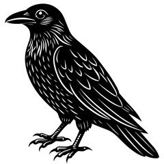 crow silhouette vector illustration svg file
