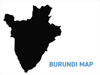 High detailed map of Burundi. Outline map of Burundi. Africa