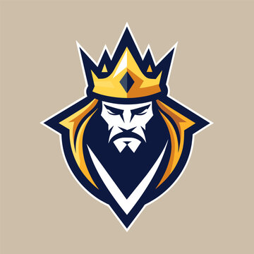 king mascot logo icon element vector graphic sign symbol clipart vector illustration